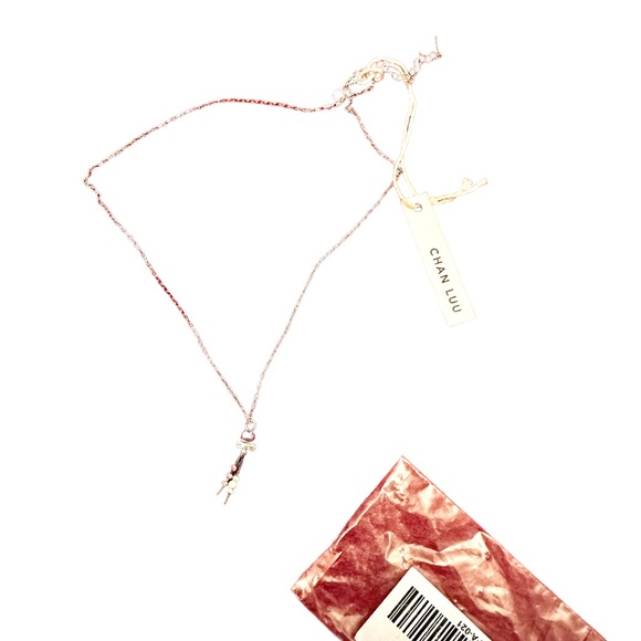 NWT CHAN LUU Peacock Grey Pearl Tassled Necklace - Picture 4 of 4